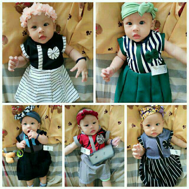 Dress bayi  3 12 bulan grosir  baju  bayi  Shopee  Indonesia