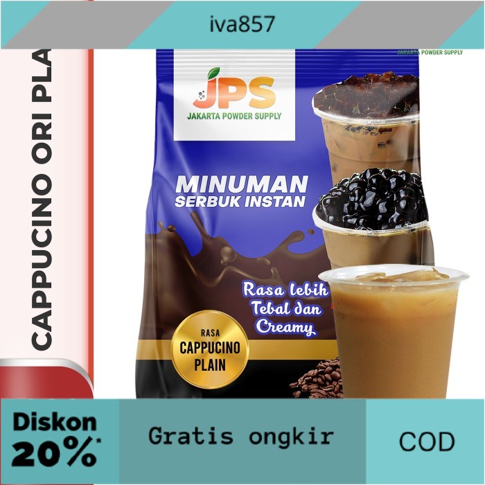 

PROMO Bubuk Minuman Cappucino Plain Powder JPS Tanpa Gula GRATIS ONGKIR