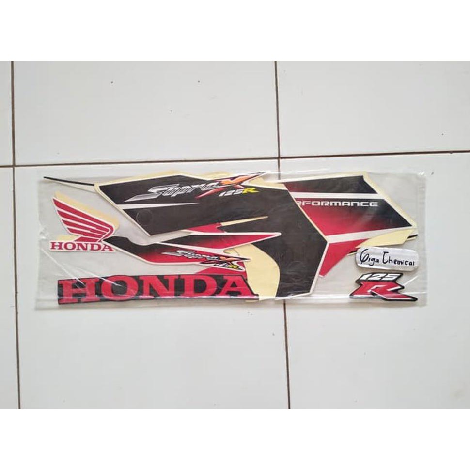 Variasi Striping Sticker Lis Supra X 125 2005 2006 Hitam Putih