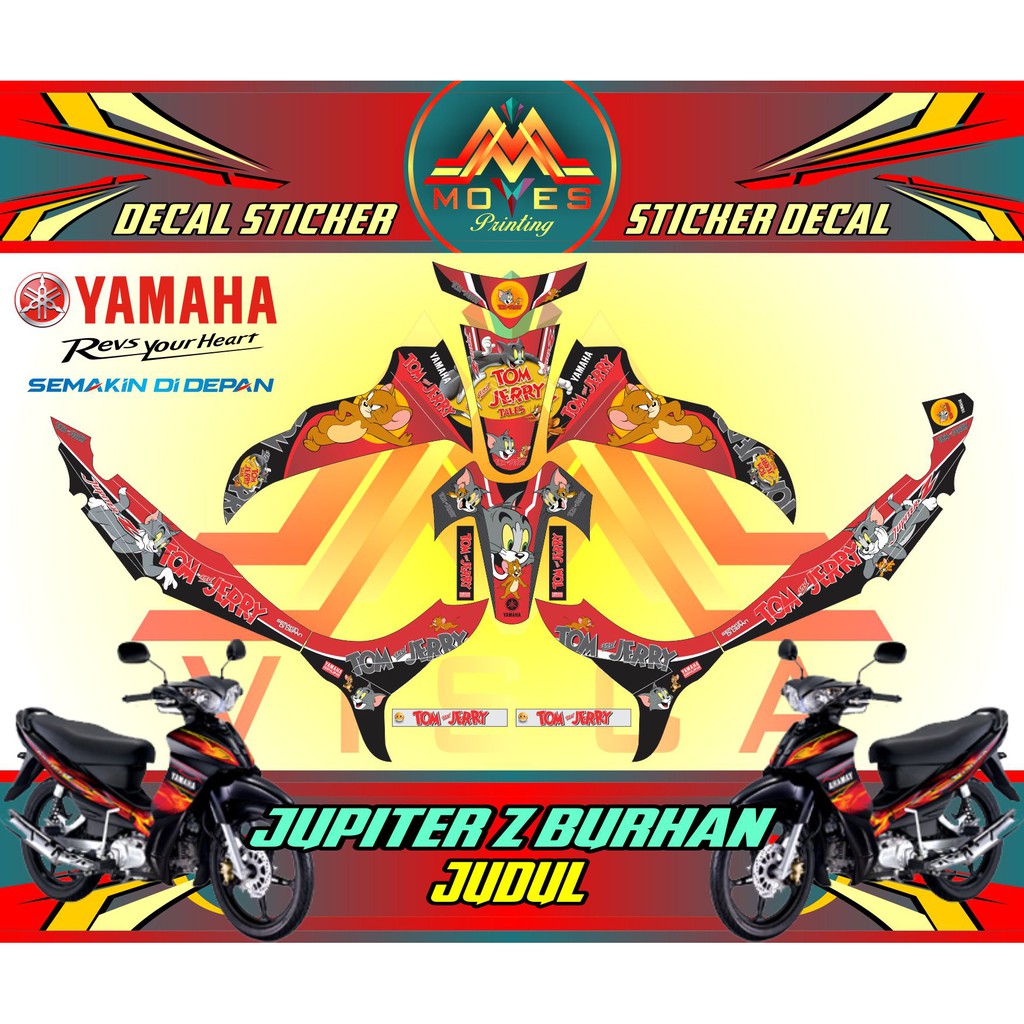 Decal Sticker Yamaha Jupiter Z Burhan Striping Motor Jupiter Z