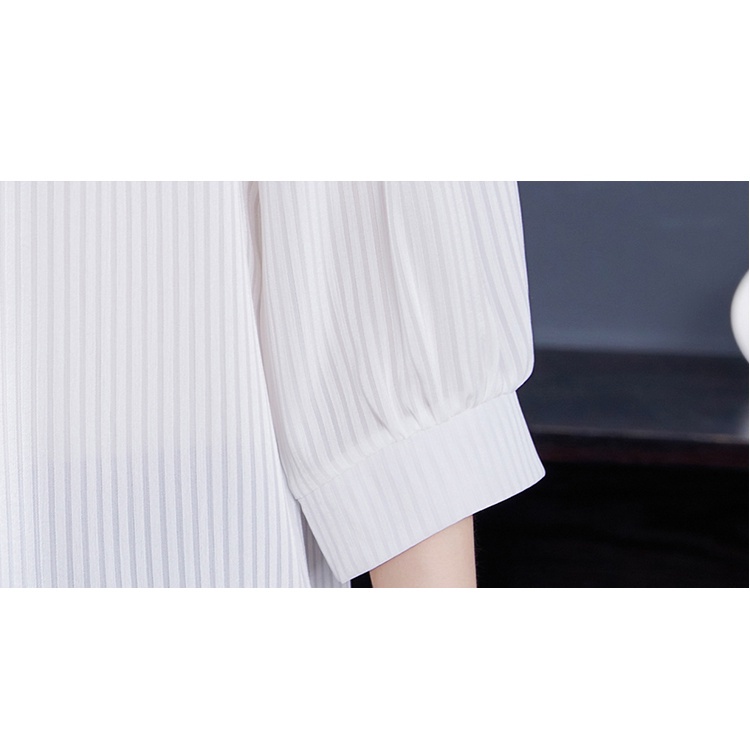 COD New Fashion Korean Style 3/4 Sleeve Casual Work Blouse for Women Blue Pink Green White Summer Shirts 2023t Baju Kemeja Wanita Kekinian