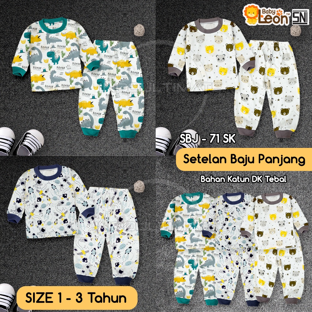 (1-4 Tahun) Setelan Bayi Baju Lengan Panjang + Celana Panjang Anak Bayi Balita 100% COTTON SBJ-71SK Setelan Baju Lengan Pendek + Celana Pendek Anak Bayi SBJ-70SK