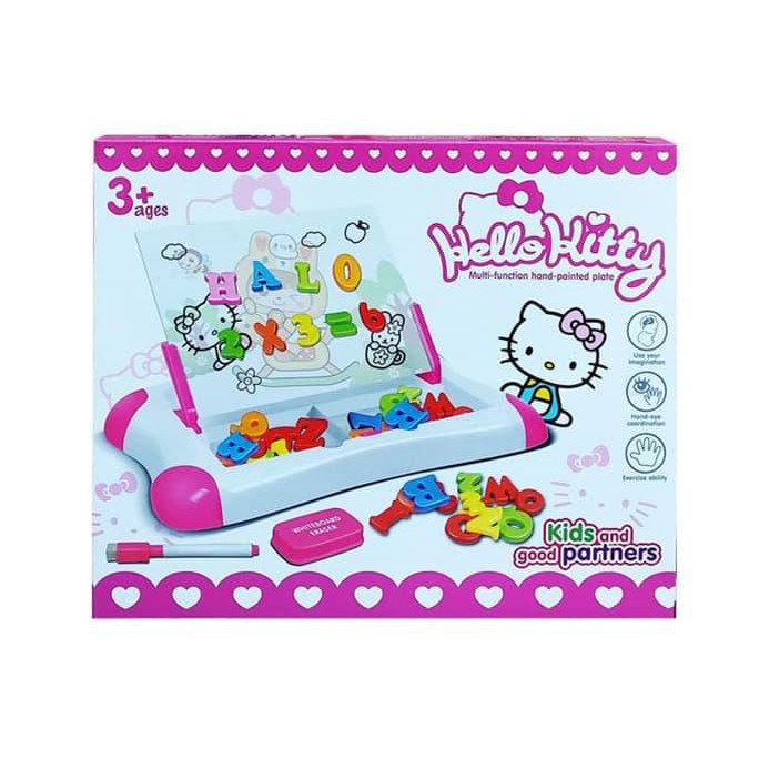 

Mainan Anak Hello Kitty Magnetic Drawing Board Papan Tulis Magnet Pink