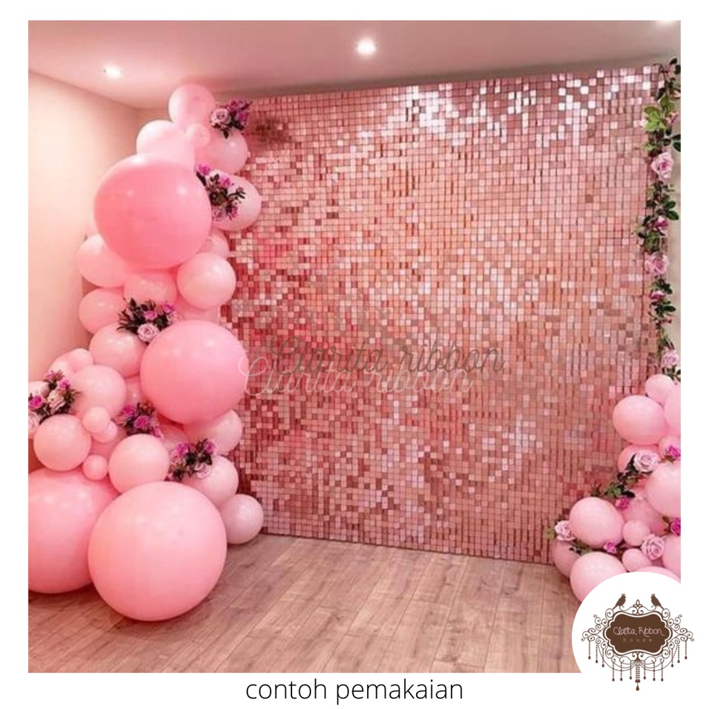 Curtain foil kotak / tirai foil import /rumbai foil/party backdrop