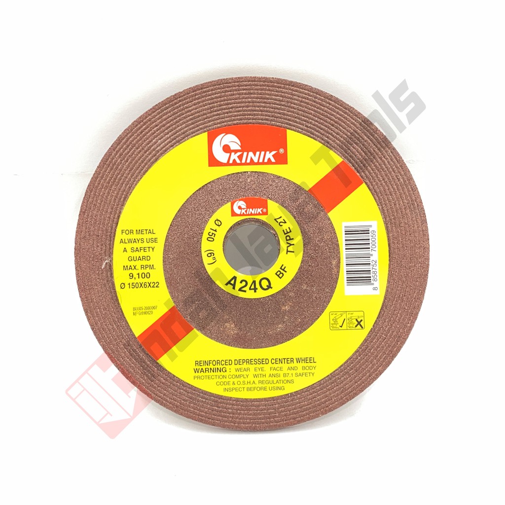 KINIK Grinding Wheel 150 mm 6 Inch x 6 mm - Batu Gerinda Slep Poles