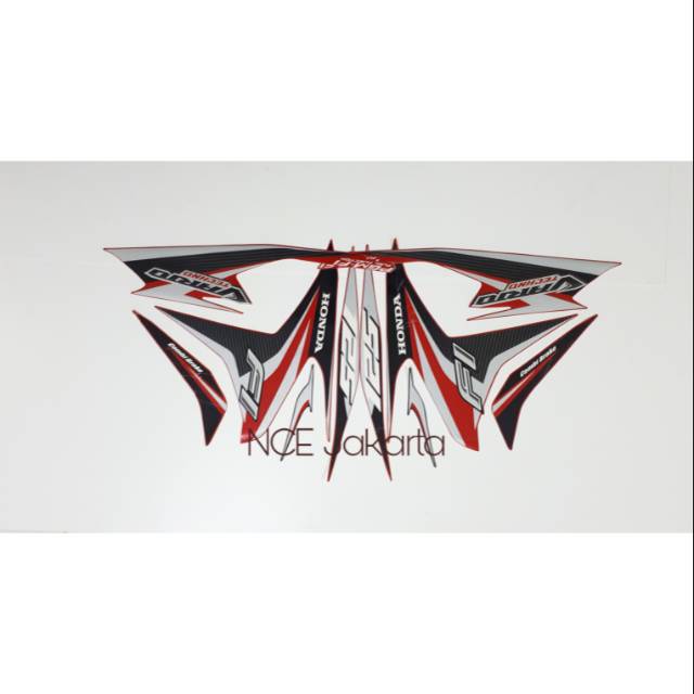 STIKER STRIPING VARIO TECHNO 125 TAHUN 2014 MERAH