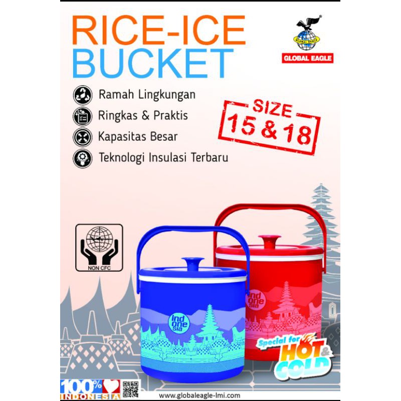 NEW rice  ice bucket 15 / 18 liter / termos nasi / es / spesial hot n cold