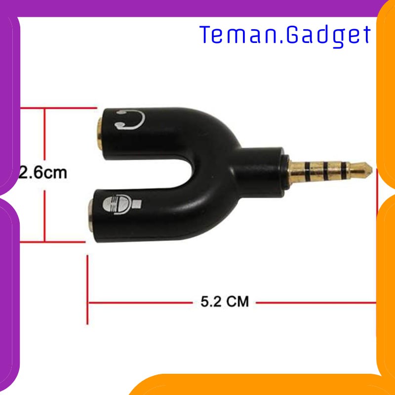 TG-AI209 TAFFSTUDIO SPLITTER AUDIO SHAPE U 3.5MM KE HEADPHONE &amp; MIC - K0650