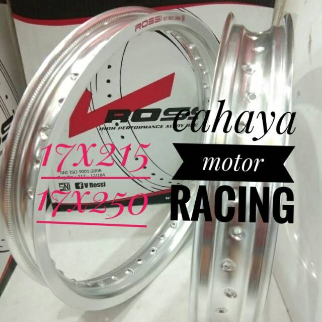 Velg Rossi Ring17 Lebar 215 - 250 Harga Sepasang Depan Belakang