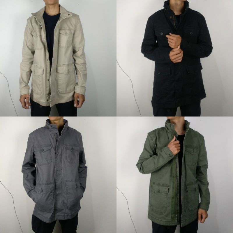 Jaket Parka GRGE Men's Field Military Parka Jacket