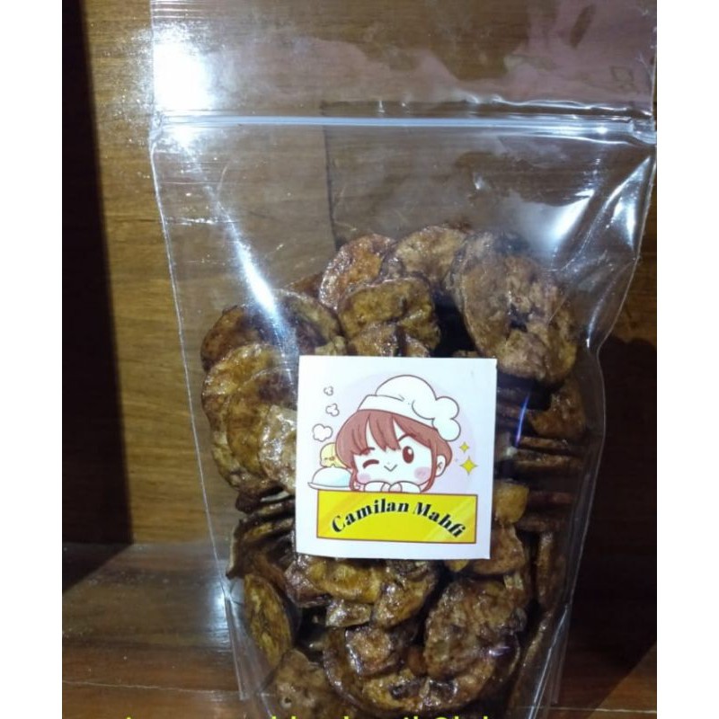 

keripik pisang berbalut bumbu coklat
