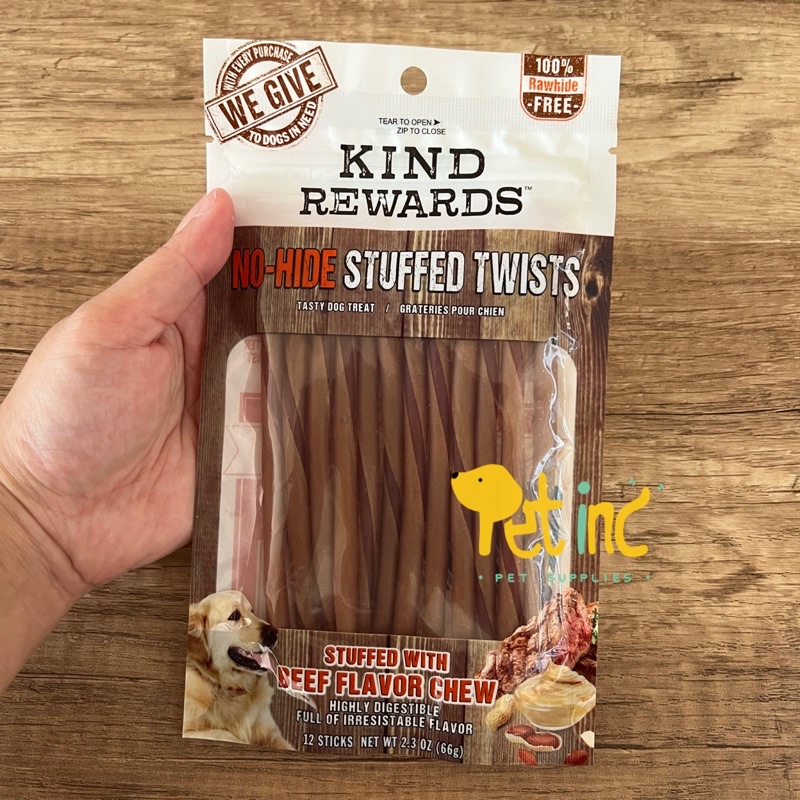 kind reward peanut butter twist beef stuffed stick