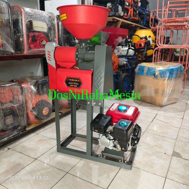 Mesin Giling Padi mini Yrp 500 komplit mesin penggerak