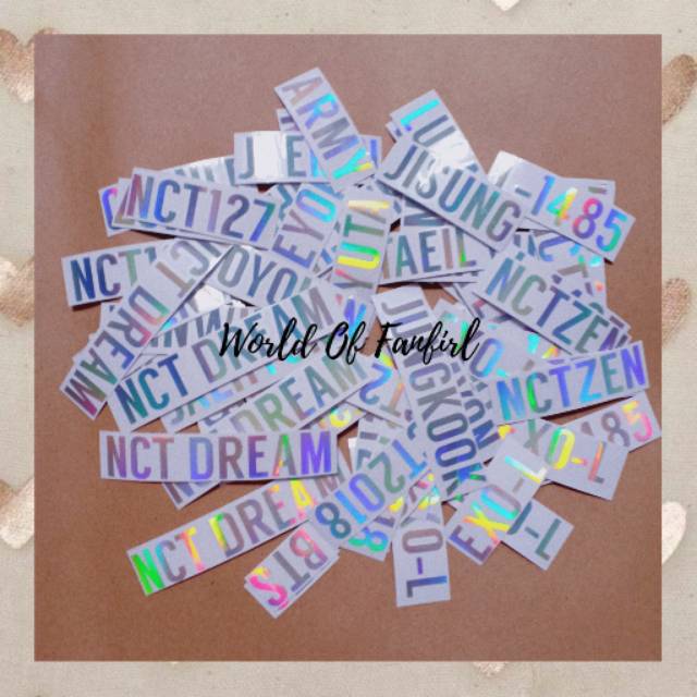

[Harga per 10 Huruf] CUTTING STICKER HOLOGRAM CUSTOM MURAH