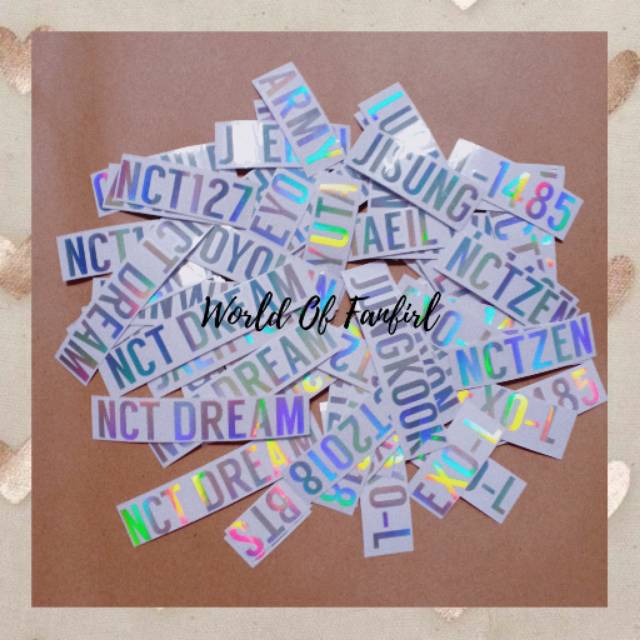 [Harga per 10 Huruf] CUTTING STICKER HOLOGRAM CUSTOM MURAH