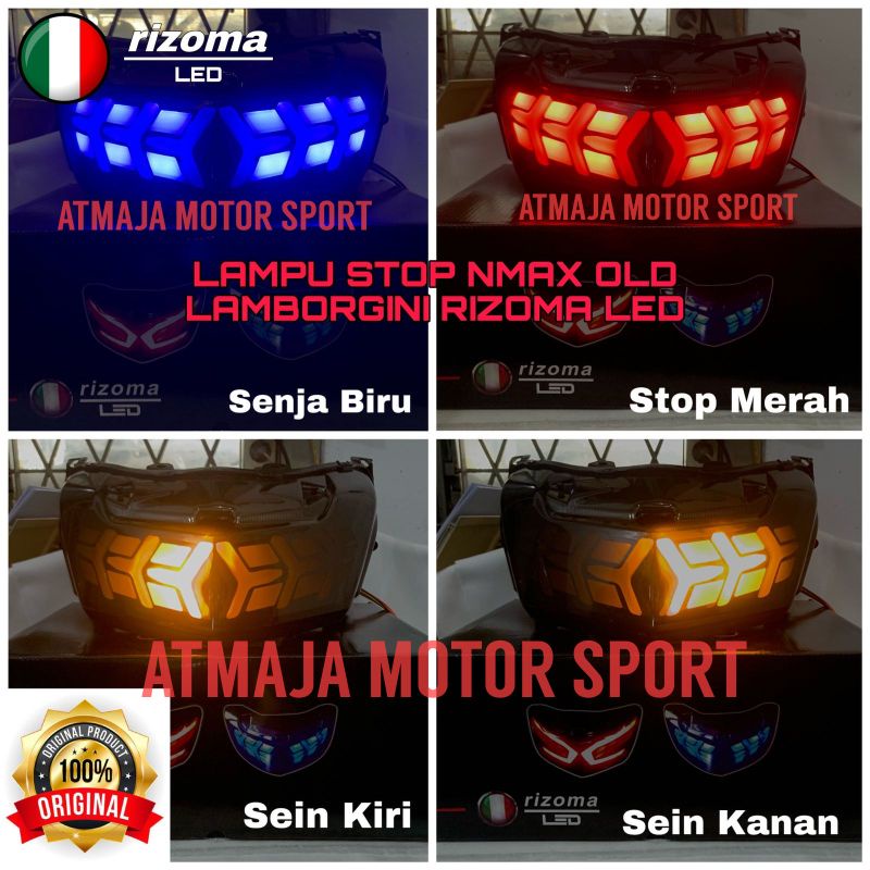 Lampu Stop Nmax Old Led Rizoma Model Lamborghini Stoplamp Nmax 2015-2019