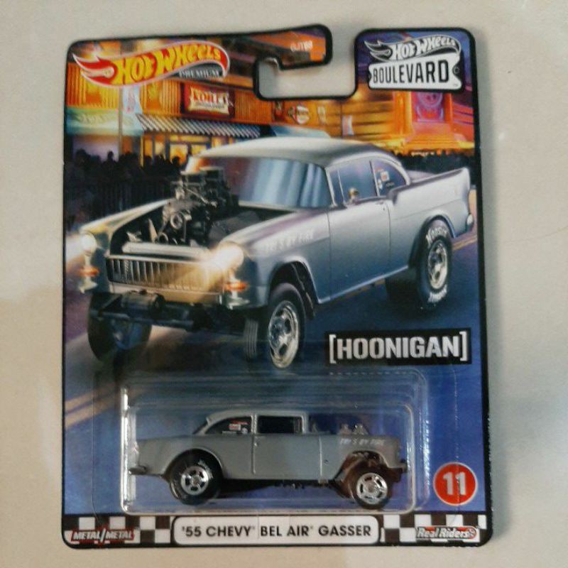 Hot wheels 55 Chevy Bel Air Gasser Hoonigan boulevard