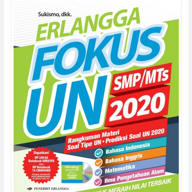 Erlangga Fokus Un 2020 Smp Mts Plus Cd Dan Kunci Jawaban Prediksi