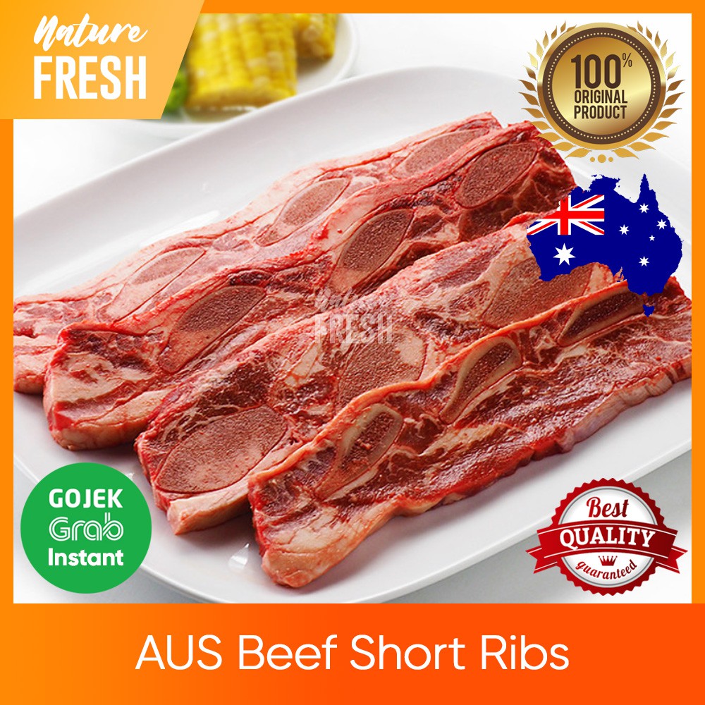 Daging Iga Sapi Lapis AUS Beef Short Ribs Halal - Import Iga Sapi AUS Beef Ribs Galbi Kalbi