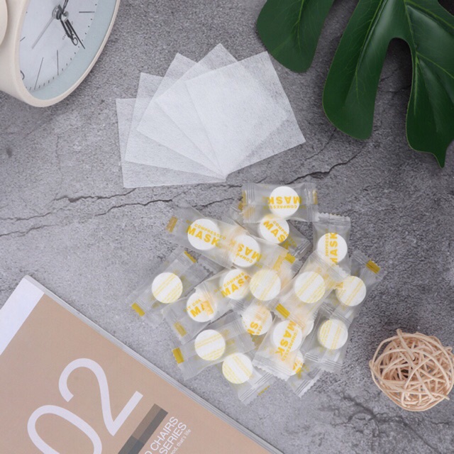 Compressed DIY COMPRESSED MASK / Paper Mask Sheet / Tablet Mask / Masker Kertas (satuan) BULET