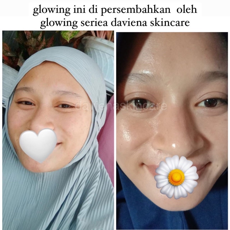 Paket Murah Facial Wash Glowing Series Krim Pencerah Wajah untuk kulit kering