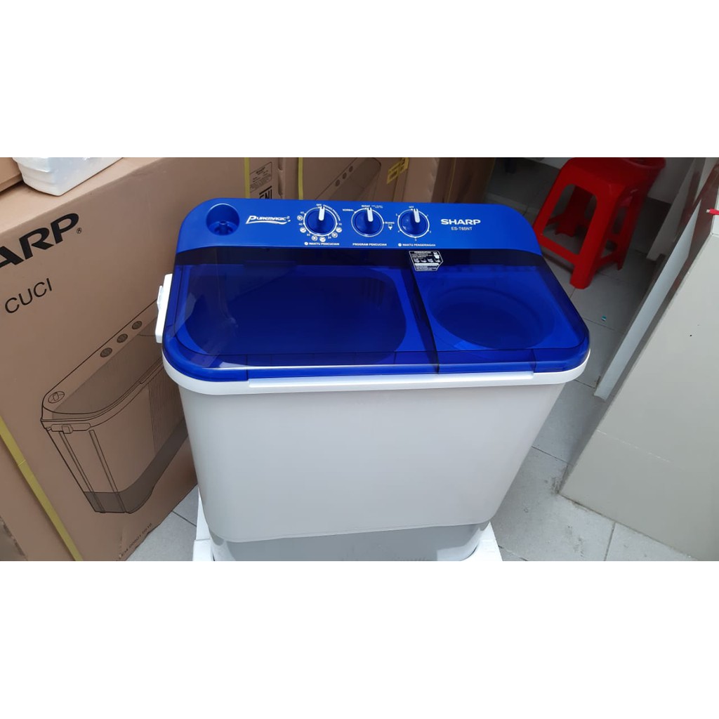 Mesin Cuci 2 Tabung SHARP T65 NT Low Watt Cuci dan Kering 7 KG