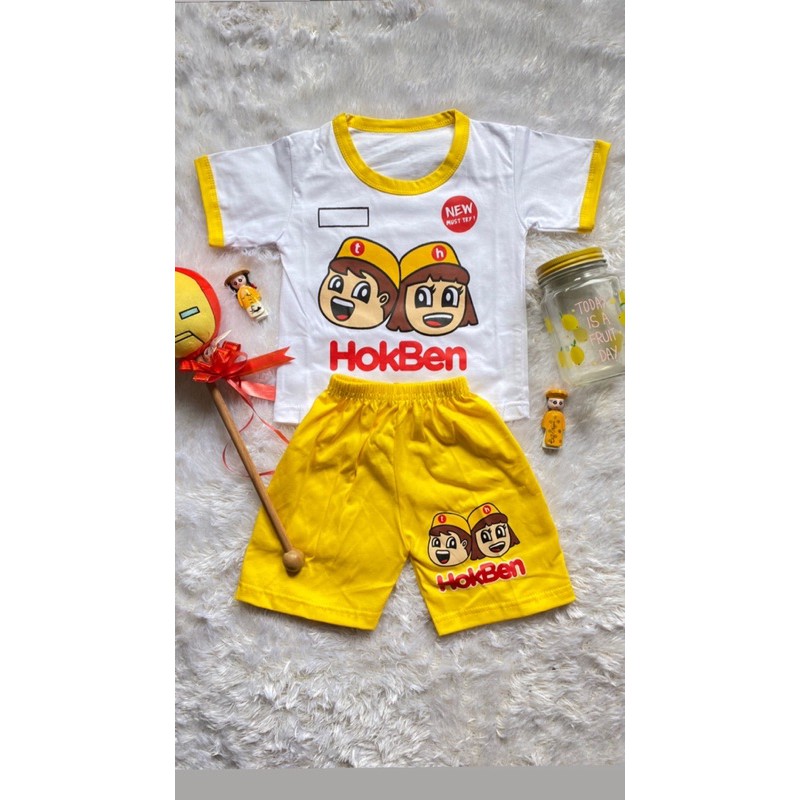 COSTUM NAMA/CUSTOM REQUEST NAMA ANAK SETELAN KARAKTER HOKA BENTO HOKBEN 6-12 BULAN PAKAI ALL SIZE