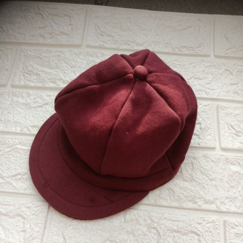 LYSASHOP - Topi Anak bayi Apolo Fashion Cewek Cowok Cantik-Maroon
