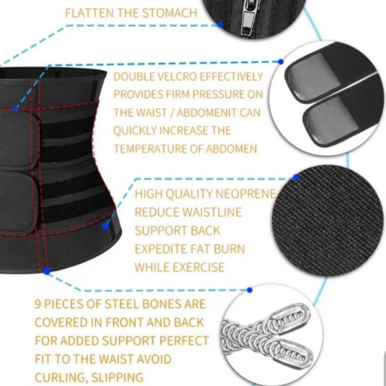 Promo 10 10 Lr 033 Korset Pelangsing Perut Pengecil Pinggang Corset Waist Trainer Baju Pelangsing Shopee Indonesia