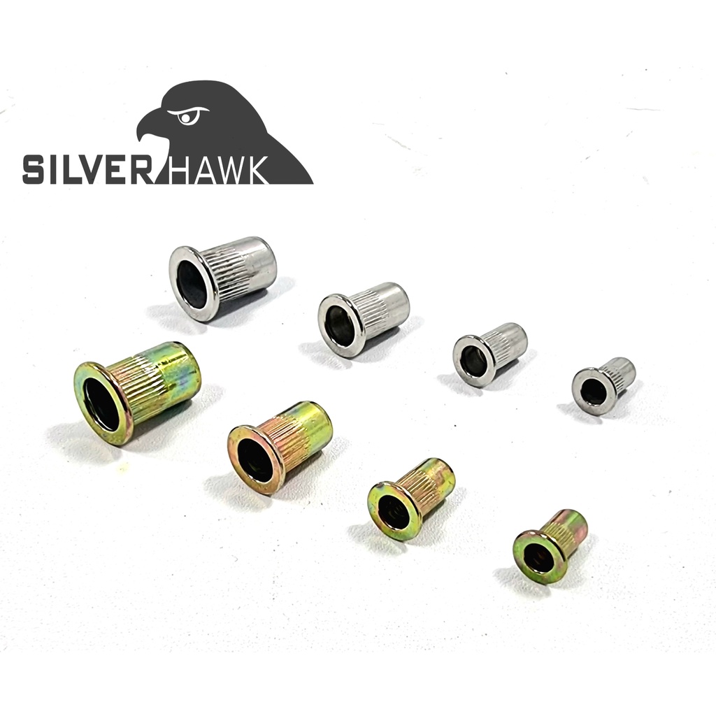 Rivet Nut M6 GALVANIS/STAINLESS STEEL/ALUMINIUM Mur Rivet Tanam Rifnut Nutsert