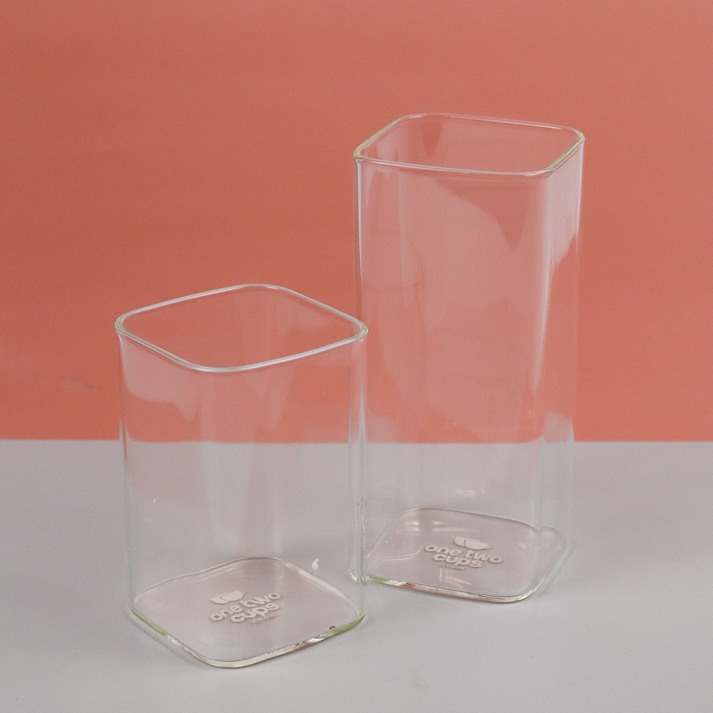 Gelas Minum Estetik / Gelas Minuman Borosilicate Murah / Gelas Minuman Borosilicate Glass