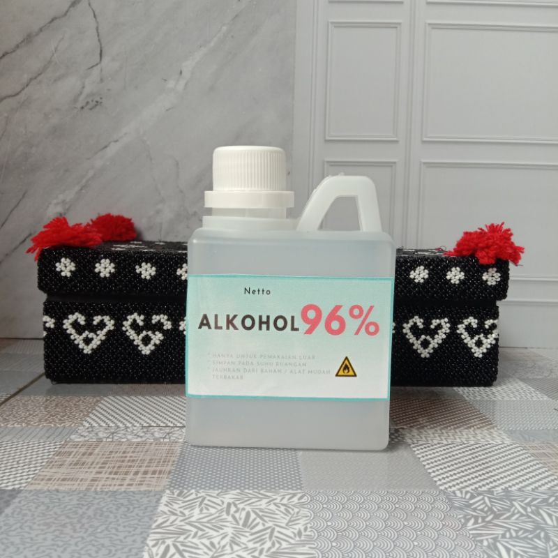 ALKOHOL 96% 500ml ALCOHOL 96% ETHANOL HANDSANITIZER/LAUNDRY/PARFUM/KIMIA/MEDIS/PEKANBARU/MEDAN