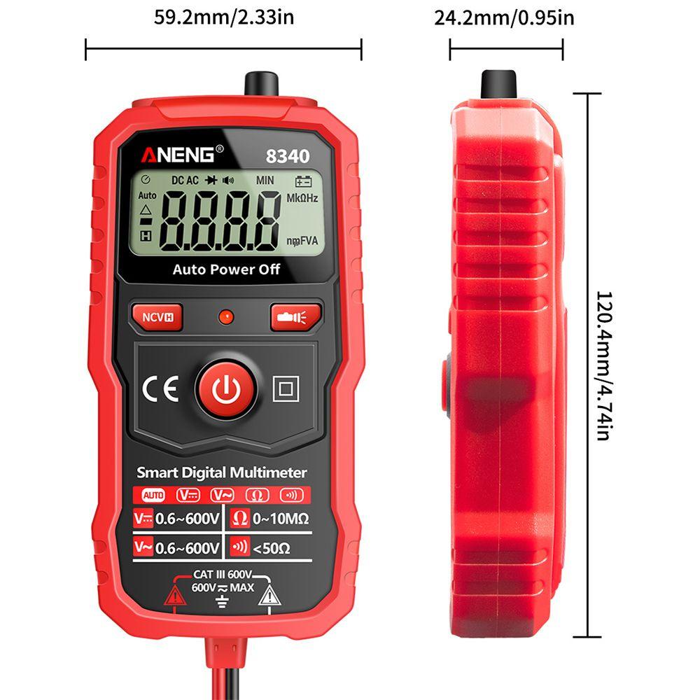 Solighter Digital Smart Multimeter Presisi Tinggi 1999hitungan AC/DC Digital Profesional Meter