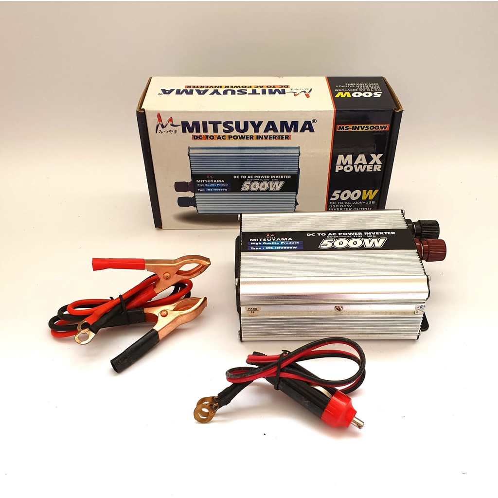 Power Inverter DC to AC 500 Watt 500 Wat Merk Mitsuyama MS-INV500 W Harga cuci gudang