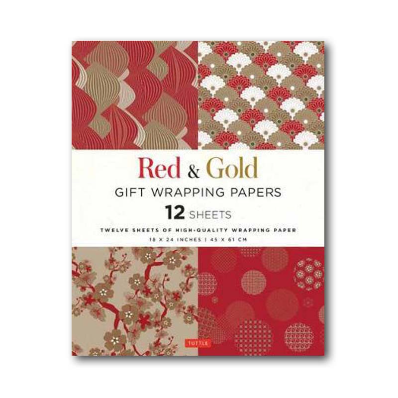 

Red & Gold Gift Wrapping Papers: 12 Sheets of High-Quality 1 - 9780804851626 - Buku Ori Periplus
