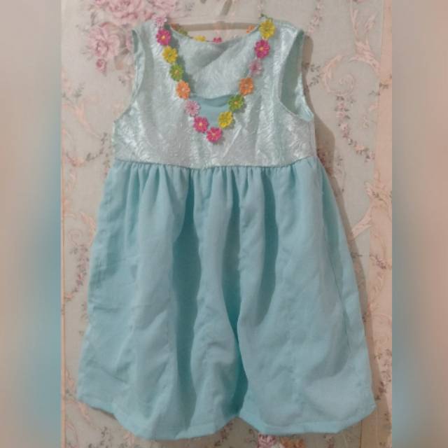 Dress anak baby blue/ dress anak perempuan