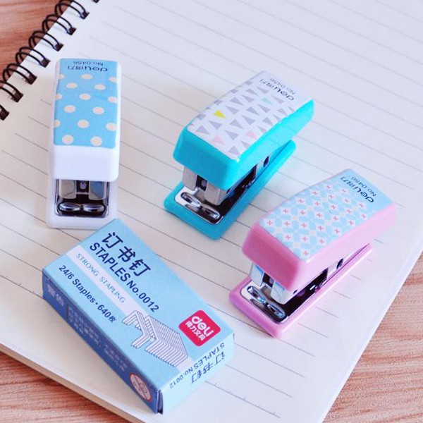 Staples Lucu Anak Sekolah Jepretan Stapler Cewek Set Mini Kecil