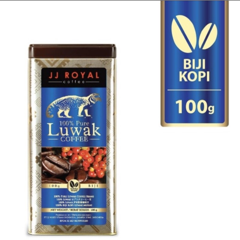 

Buy 1 get 1 free JJ Royal luwak coffee 100% pure bean tin 100 gr