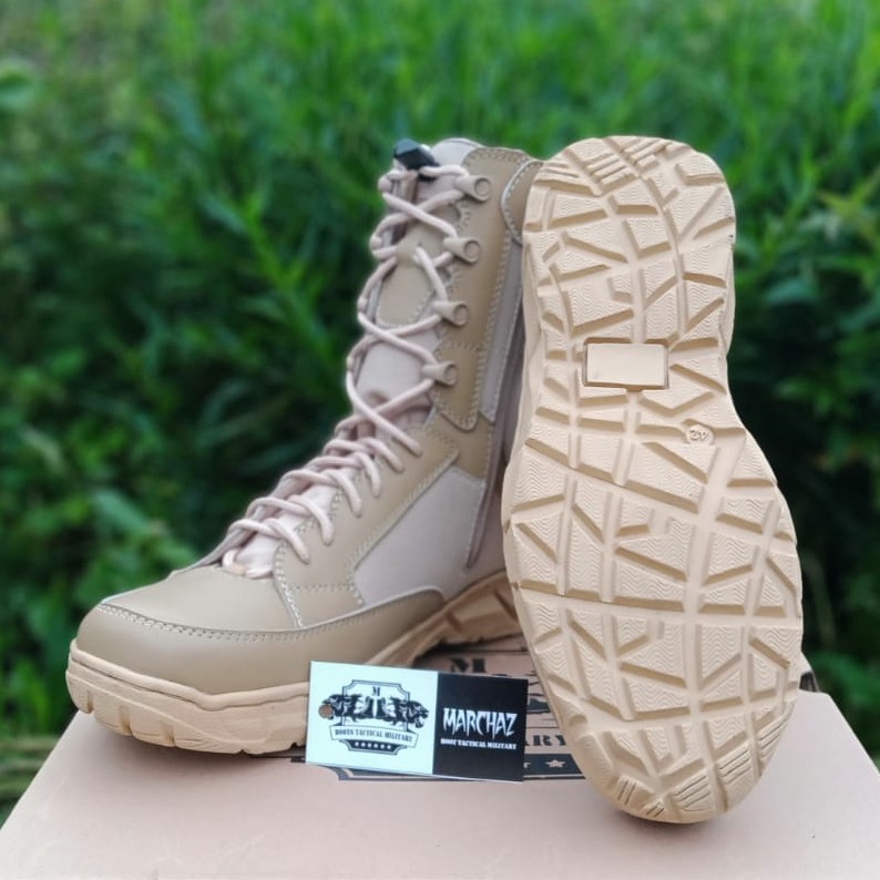 SEPATU PDL WARNA GURUN MARCHAZ KULIT SAPI ASLI SEPATU PDL TNI POLRI SECURITY SATPAM SEPATU BOOTS