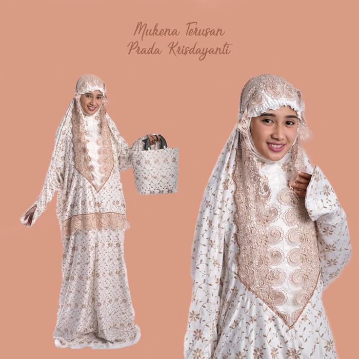 PROMO MUKENA DEWASA TERUSAN PRADAA KRISDAYANTI / MUKENA SUTRA PARIS TERUSAN