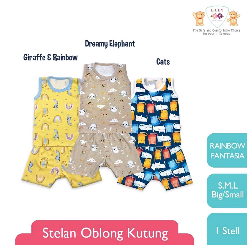 LIBBY SETELAN BAYI MOTIF RAINBOW FANTASIA / STEELAN BAYI / LIBBY