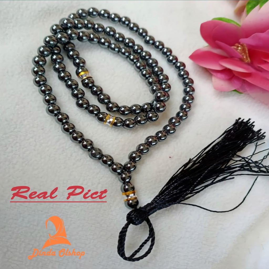 Tasbih Batu Kesehatan Blustin Asli Natural 99 Butir Tasbih Bustin 8mm Panjang isi 99 Tasbih Bustin B