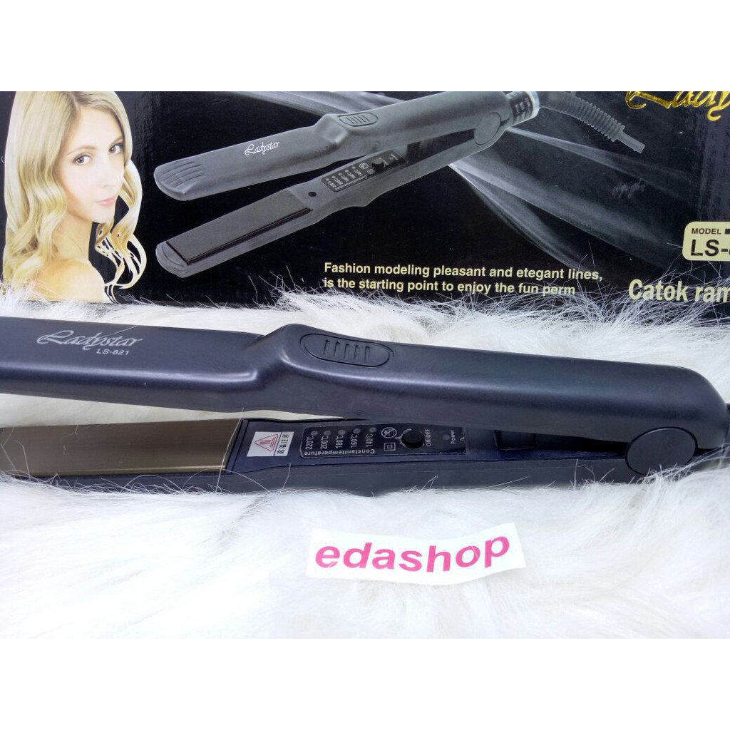 Catokan LS - 821 anion hair iron , catokan 2 JARI , BISA LURUS DAN CURLY