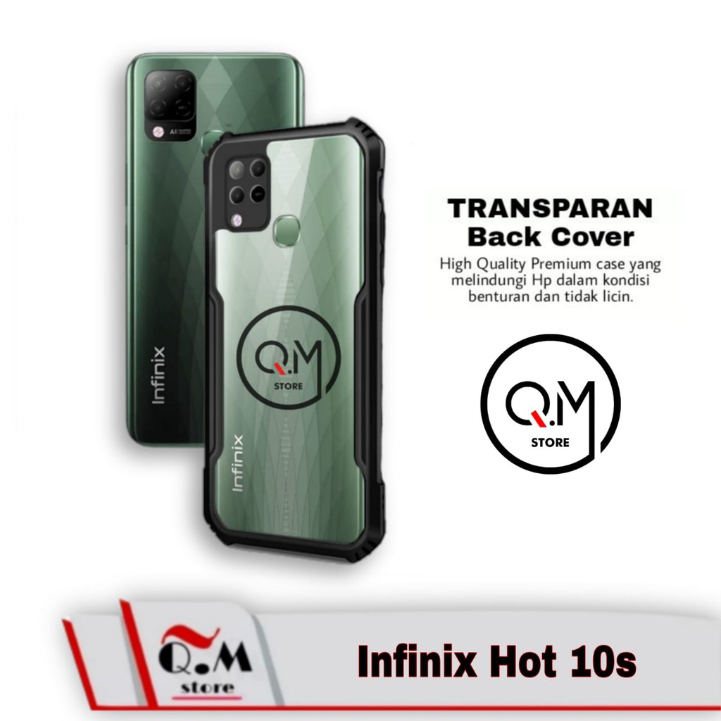 PROMO 2-IN1 Case Infinix Hot 10s Softcase TRANSPARAN TPU Back Cover Shockproof Case INFINIX HOT 10S