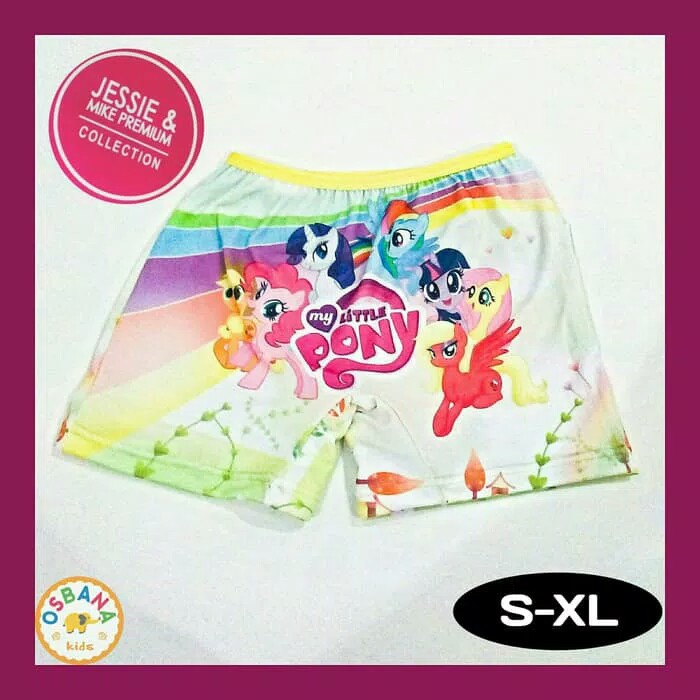 Celana Boxer Anak Premium | Little Pony | Jessie Mike (S-XL)