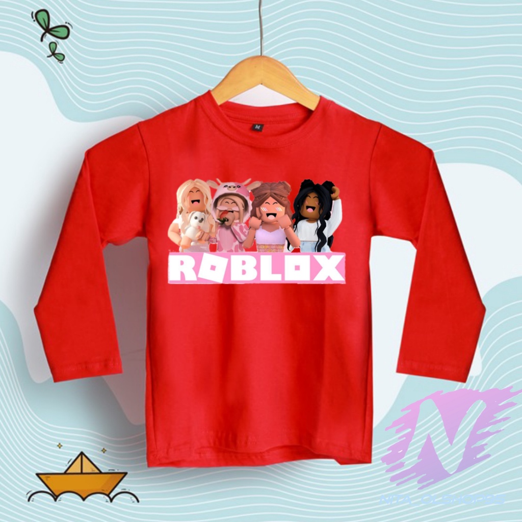 kaos roblox wanita kaos lengan panjang roblox girl sahabat