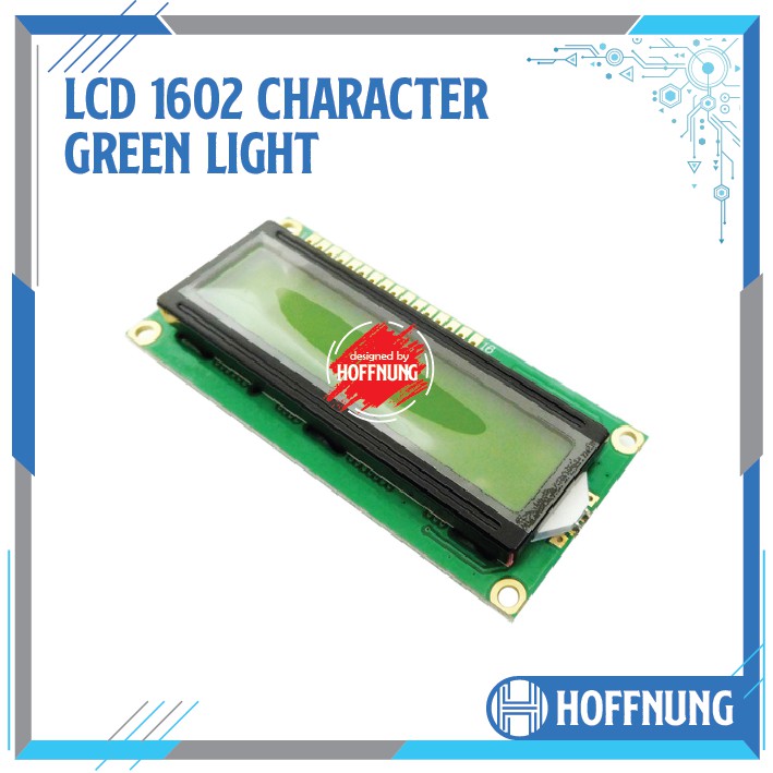 Liquid Crystal Display LCD 16x2 1602 Hijau LCD Karakter 1602A 5V