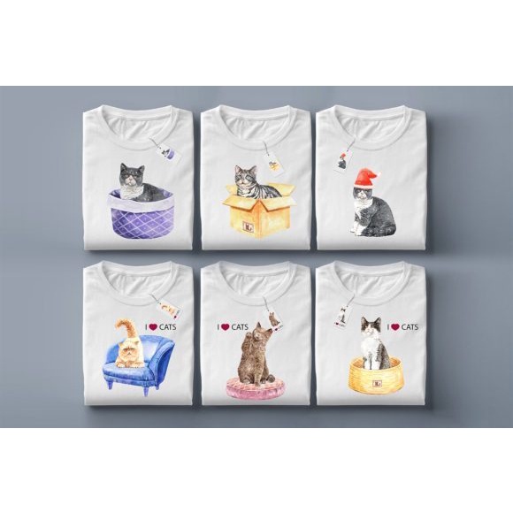 Cats Watercolor Vol 2 Pet Clipart - Vector Designs