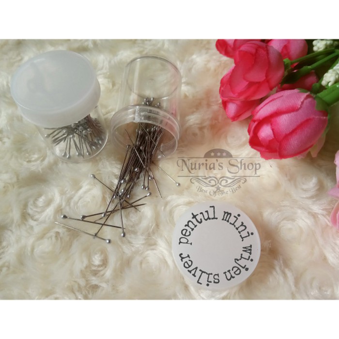 Promo Jarum pentul wijen paku silver mini kecil pendek tajam premium newey Murah