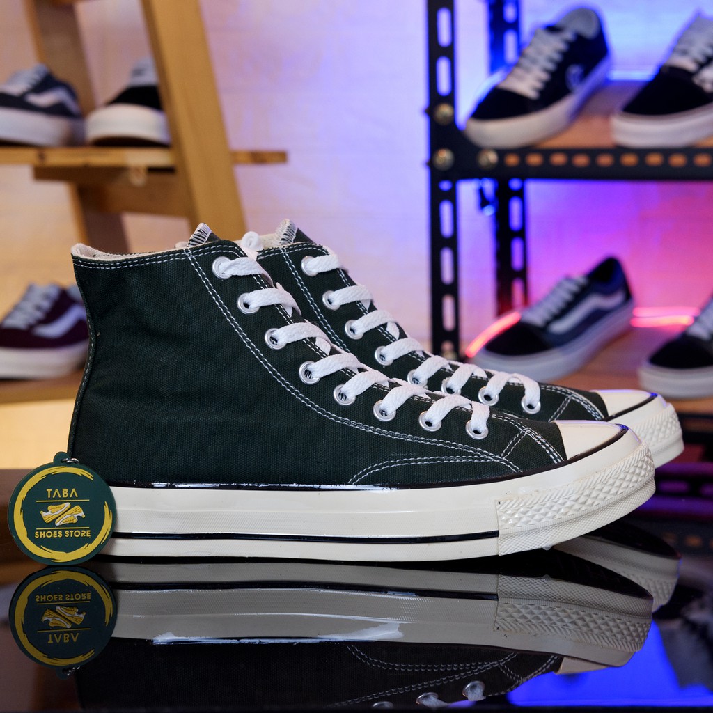 (Bisa COD) Sepatu Sneakers 70's High Dark Green Pria Wanita